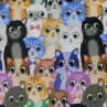 tričko barevné kočky v.80,86,,104,110,116,,128