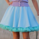 FuFu sukně světle modrá s tyrkysovou spodničkou