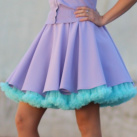 FuFu sukně fialková s tyrkysovou spodničkou