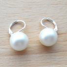 Náušnice perle bílé (65-18)