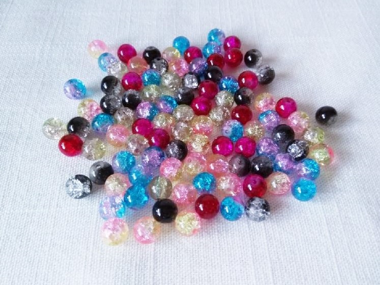 Kraklované korálky 8mm (100ks)