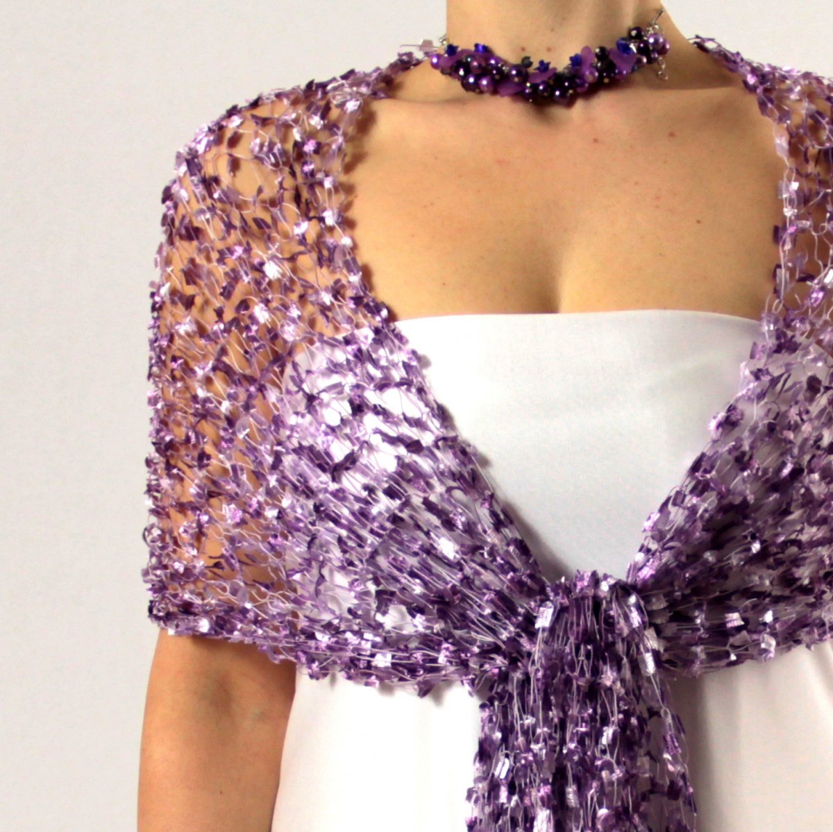 Něžné lázně - svatební pletený šál