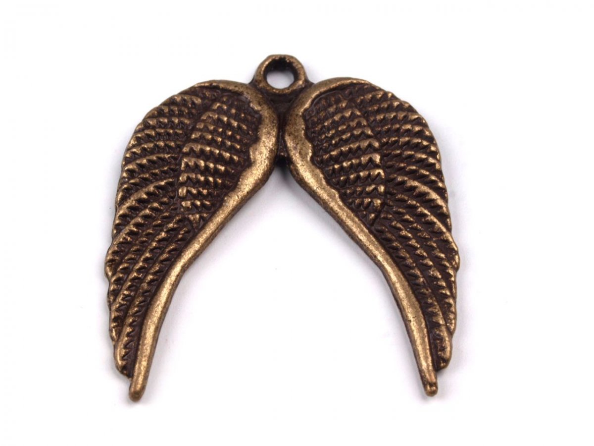 Přívěsek kovový KŘÍDLA (staromosaz)