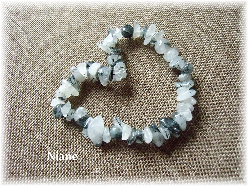 Turmalín v křišťálu - náramek