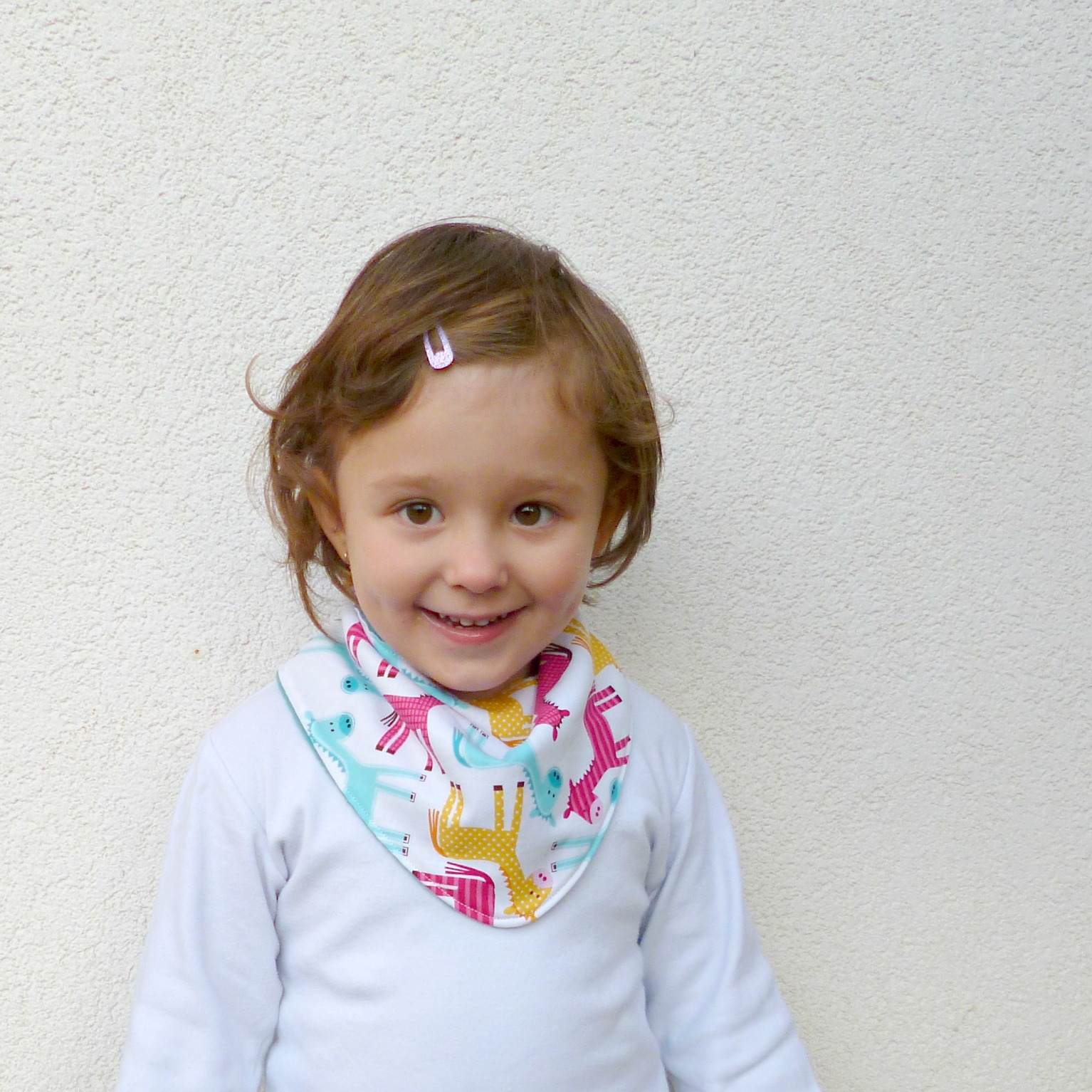 Nákrčník koníci - růžový fleece 