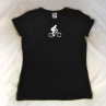Černé dámské triko s bílým cyklistou L
