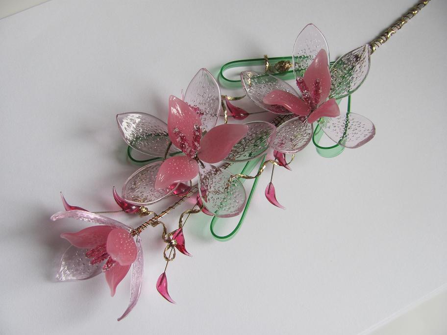 Skleněná květina KV-02