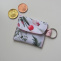 Mini peněženka na klíče - Květy na bílé