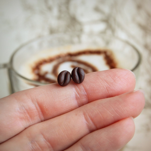 Kávová zrnka (7,5x6,5mm)