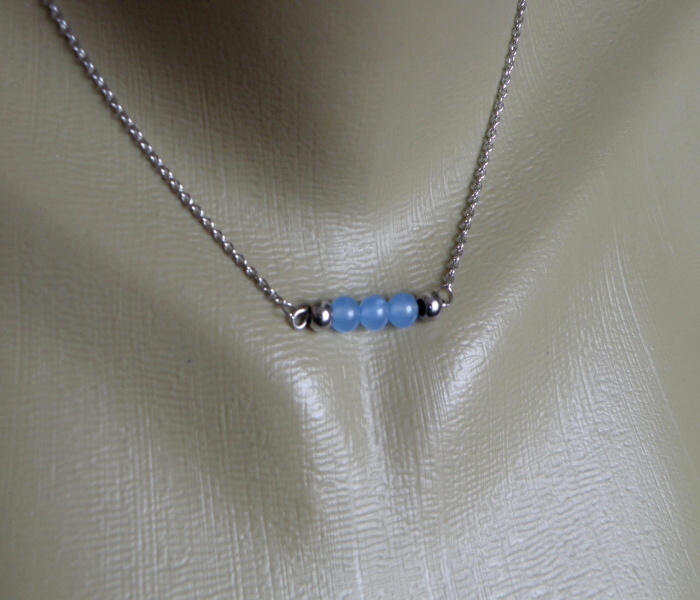 Náhrdelník -nerezový řetízek s jadeitem