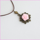Kytička - růžová náhrdelník
