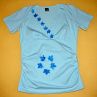 Těhotenská tunika - sv. modrá s modrými listy L/XL