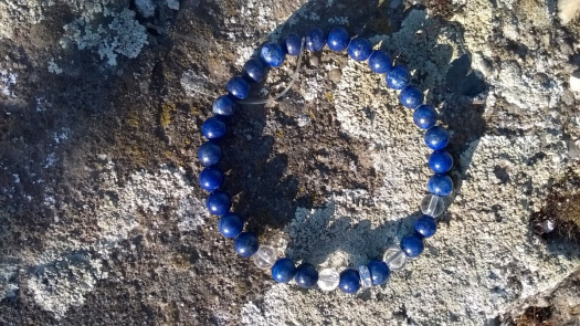 náramek: lapis lazuli + křišťál