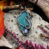 Lesní amulet – achát & měsíční kámen