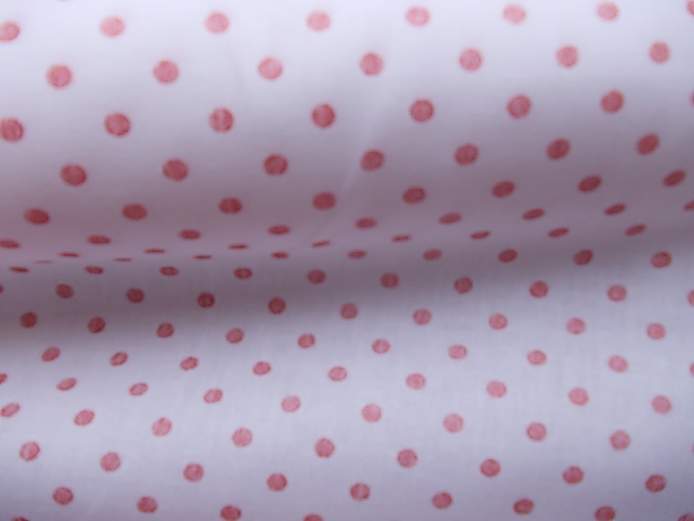 100 % BAVLNA -červený puntík