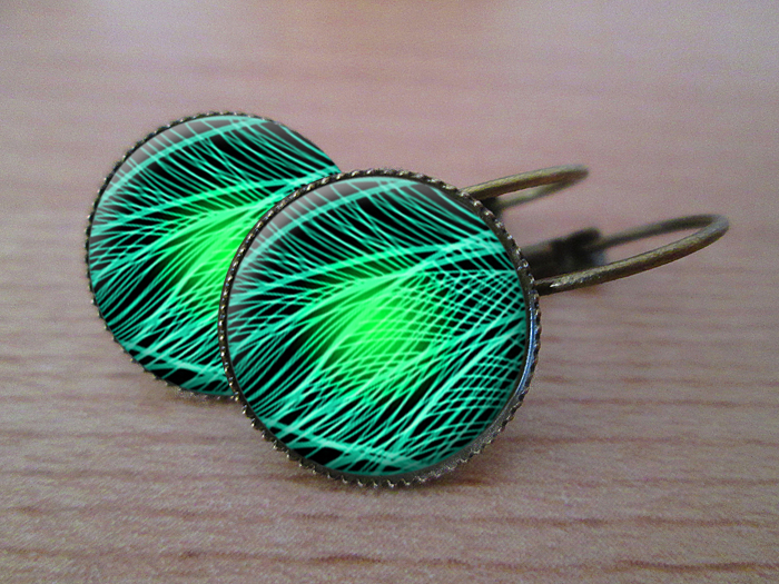 VINTAGE VISACÍ NÁUŠNICE  - Ležet pod palmami