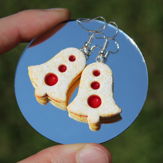 Linecké fimo cukroví zvonečky