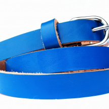 Kožený úzký pásek - Royal Blue