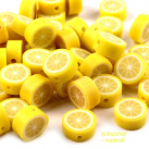 Korálky FIMO Ø10mm, citron (10ks)