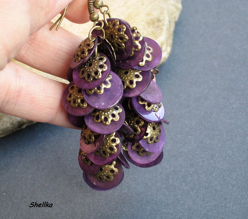 Náušnice penízkové s kaplíky 4