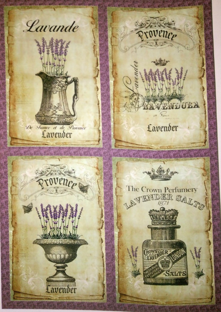 BAVLNĚNÝ PANEL - SADA 21 x 30 cm LEVANDULE LS13