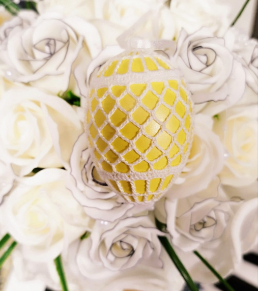 Kraslice obháčkovaná