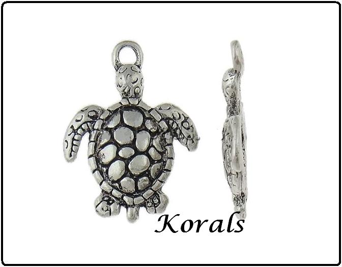 2339 Přívěsek kovový ŽELVA 3 ks