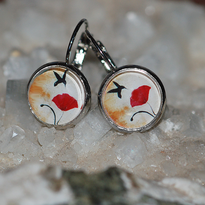 Klapky "Vlčí máky" 12 mm