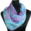 Malovaný hedvábný šátek: Ornament fialový