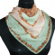 Malovaný hedvábný šátek: Kameny zeleno-hnědé
