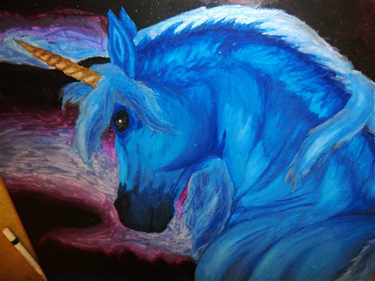 Blue unicorn