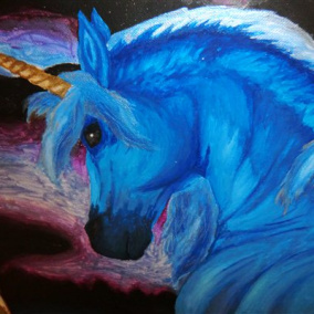 Blue unicorn