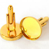 manžetové knoflíčky zlaté kulaté - design na přání