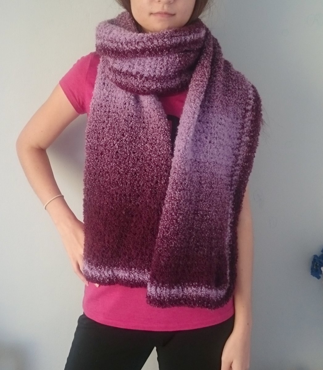 Maxi šála fialová