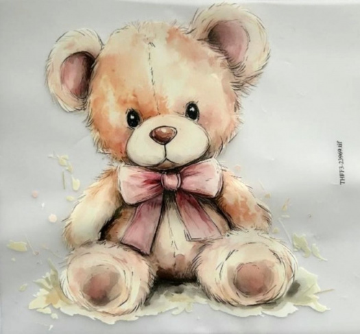 Nažehlovací aplikace medvídek 18 x 18 cm (1ks)