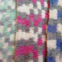 Měkká pletená deka puffy color