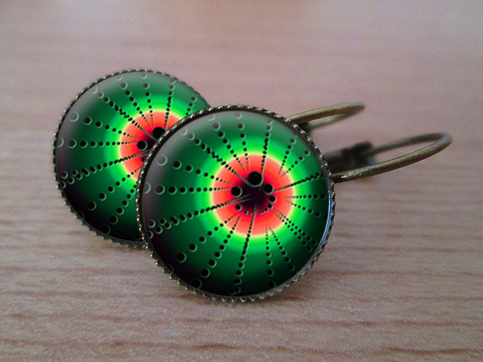 VINTAGE VISACÍ NÁUŠNICE - že by meloun? :)