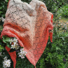 Melounové srdce - háčkovaný šátek