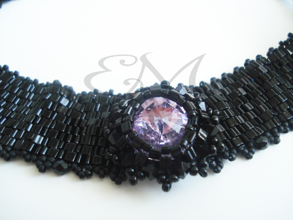 Náhrdelník Swarovski lila 