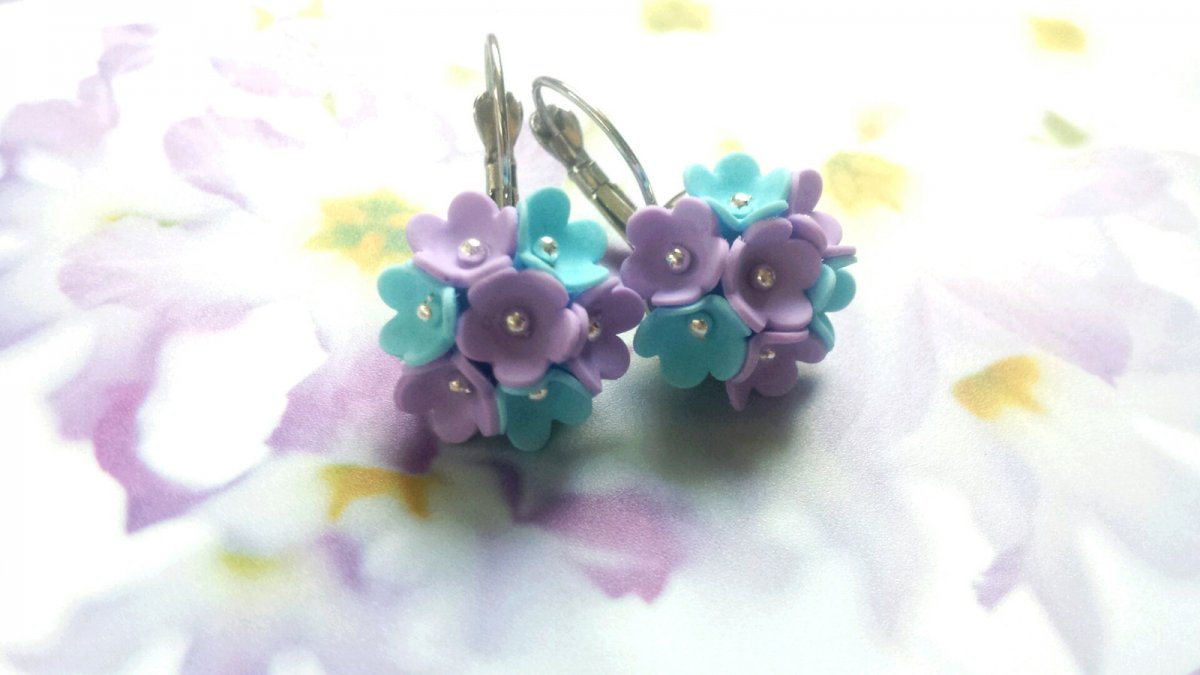 květinky náušnice