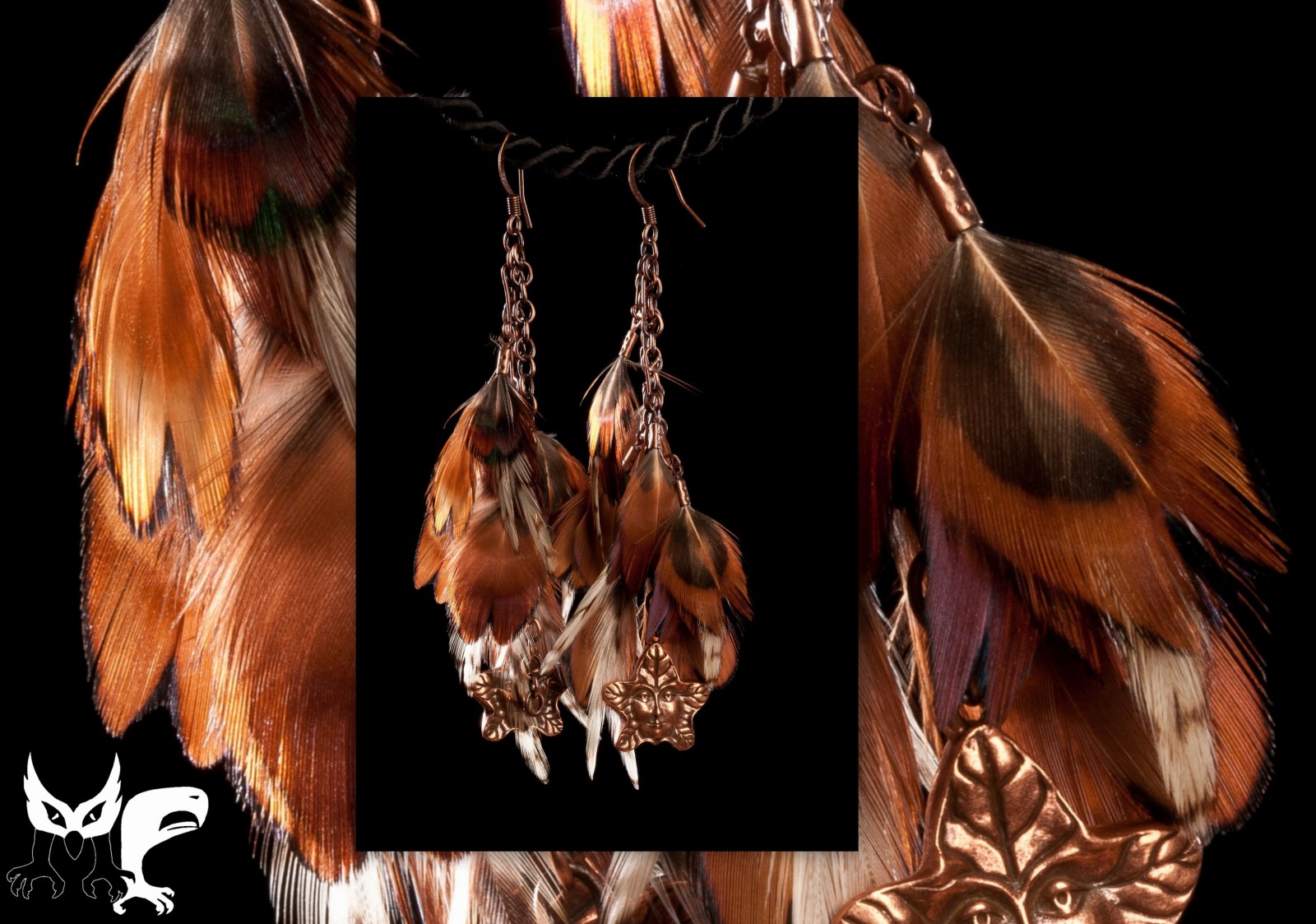 Náušnice - bažant obecný