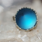 Modrý matový prsten