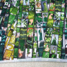 Obrázkový úpletový panel v odstínech zelené