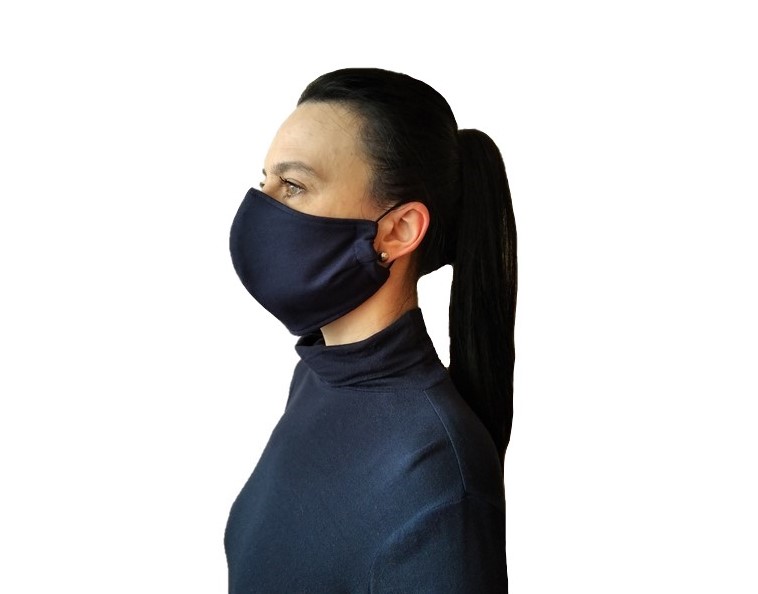 Rouška unisex - tm. modrá