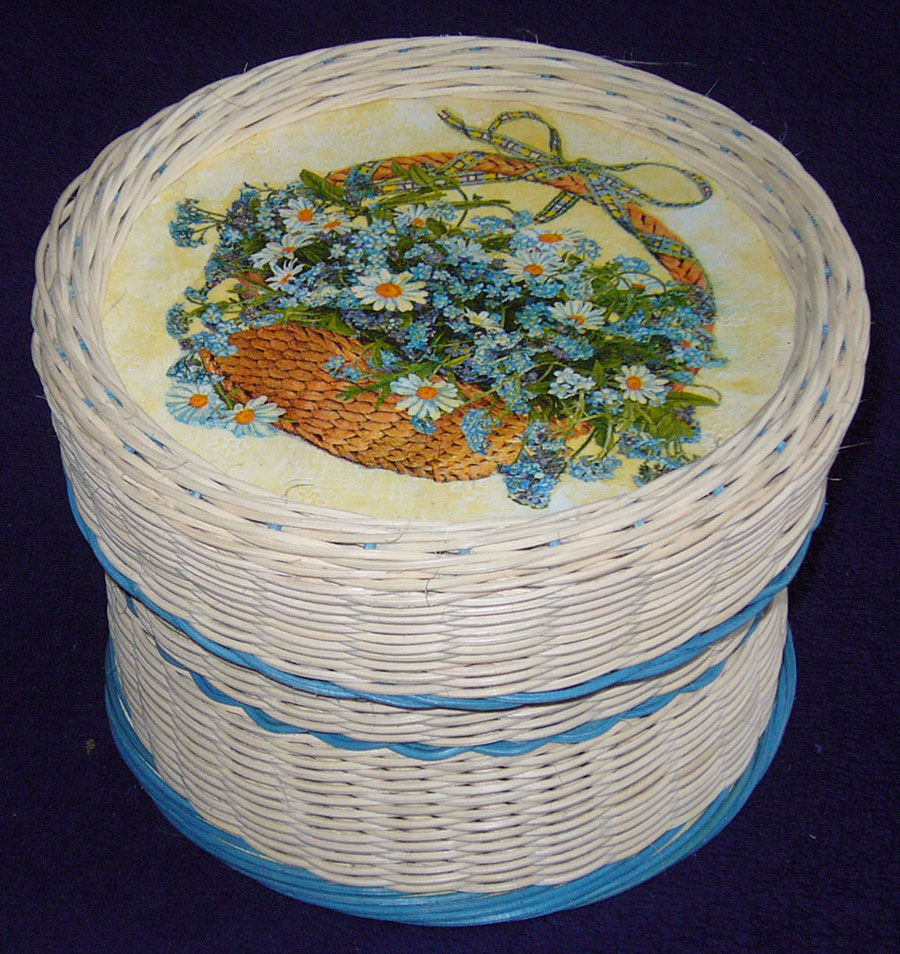 Modrá krabička s víkem