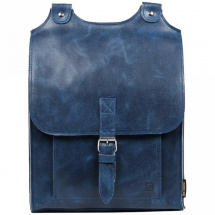 Kožený batoh modrý 