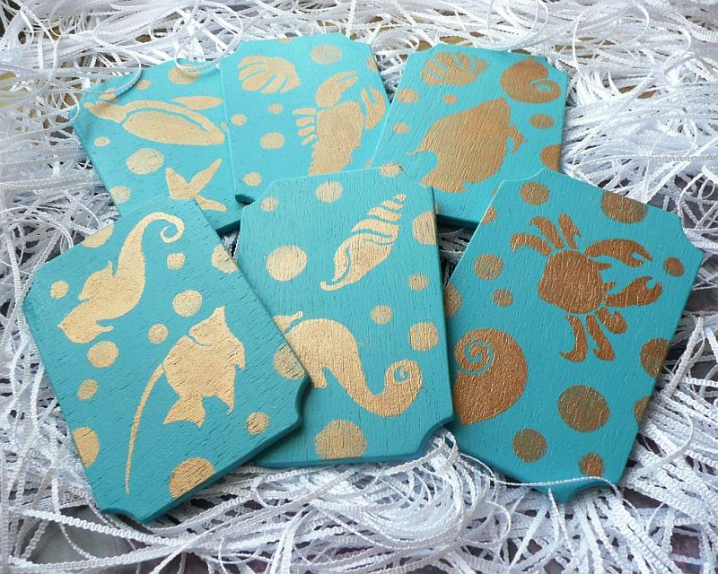 Zlatá rybko.. ( podložky pod hrníčky- sada 6 ks)