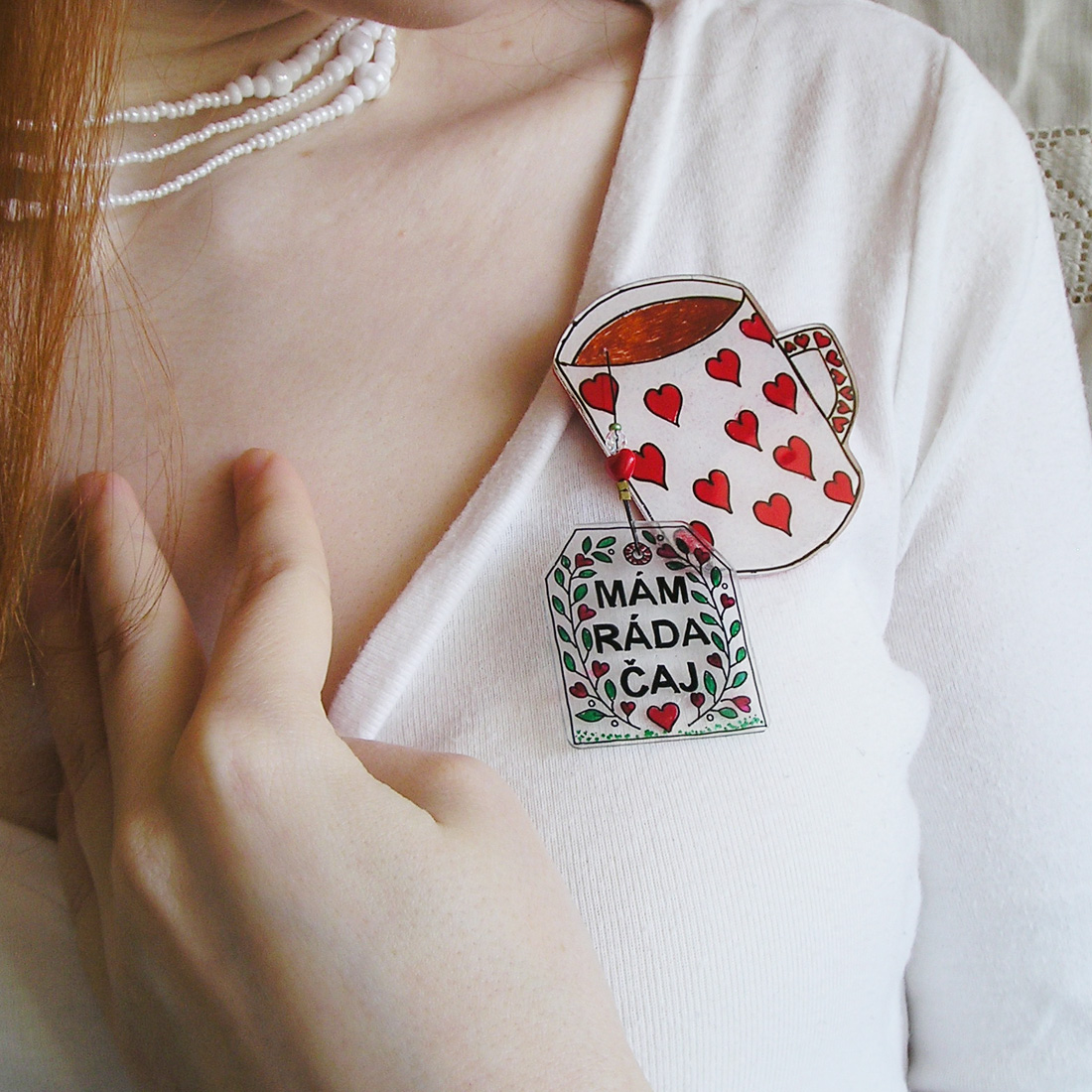 brož Mám ráda čaj