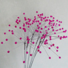 Okolík růžový - květ z drátu a korálků
