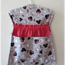 Vyztužený kapsář na ramínko do školky, školy, na doma - Minnie červené s puntíky